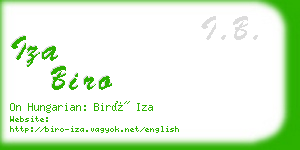 iza biro business card